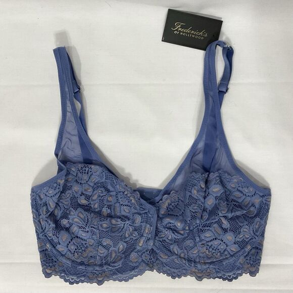 Fredericks Of Hollywood Lace Underwire Bra 34F Style Jessica New - Picture 1 of 6